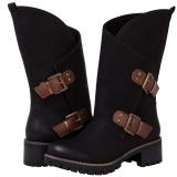 Women's Twisted Rider Fashion Boots Zipper Vintage Casual Low Heel Boots