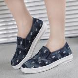 Women Flat Denim Loafers Casual Slip On Shoes