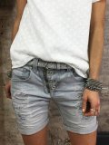 Button Down Zipper Plus Size ombre Shorts Pants