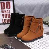 Women Spring/Fall Daily Zipper Nubuck Flat Heel Boots