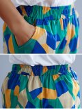 Plus Size Women Vintage Square Floral Casual Pants