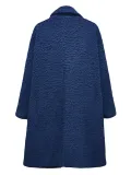 Plus Size Casual Solid Long Sleeve Fluffy Coat