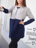 Casual Long Sleeve Stand Collar Color-Block Solid Coat