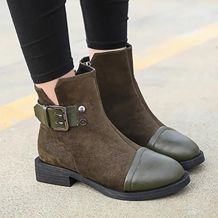 Women Booties Casual Comfort Shoes Artificial Leather Boots