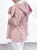 Blue Casual Pockets Solid Outerwear