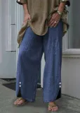 Linen Casual Solid Pants