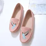 Women Artificial Suede Flats Casual Comfort Slip On Shoes
