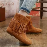 Women Tassel Booties  Casual Comfort Shoes