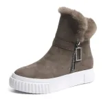 Women Casual Leopard Boots Zipper Shoes