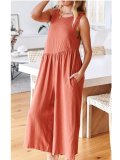 Solid Sleeveless Pants