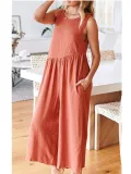 Solid Sleeveless Pants