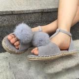Plus Size Peep Toe Adjustable Buckle Sandals