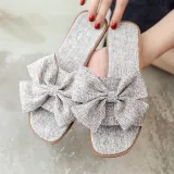 Women Canvas Slippers Casual Bowknot Espadrille Shoes