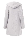 Women Cashmere Sherpa Coat Warm Teddy Bear Coats With Hoodie