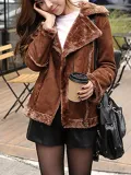Vintage Patchwork Cotton-Blend Long Sleeve Coat