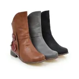 Women Applique Retro Winter Combats