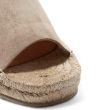Women Arc Suede Espadrille Wedge Sandals