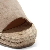 Women Arc Suede Espadrille Wedge Sandals