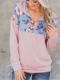 Cotton Patchwork Long Sleeve Blouse & Shirts