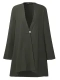 Buttoned Solid Cotton Ponchos & Cape