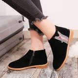 Womens Spring Ankle Suede Comfy Zipper Boots