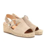 Women Arc Suede Espadrille Wedge Sandals