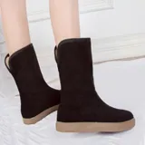 Women's Round Toe Casual Low Heel Boots