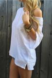 One Shoulder Plain T-Shirts