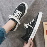 Women Yellow Lace-Up Fashion Sneakers