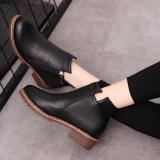 Women PU Booties Casual Comfort Zipper Shoes