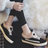 Women Casual Flocking Sneakers Athletic Shoes Artificial Suede Booties