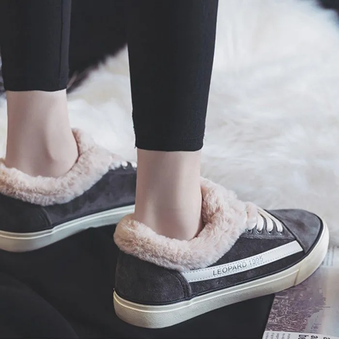 Women Casual Flocking Sneakers Athletic Shoes Artificial Suede Booties