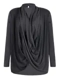 Draped Long Sleeve Casual Shirt