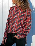 Geometric Printed Long Sleeve Shirt