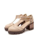 Adjustable Buckle Chunky Heel Casual Women Sandals