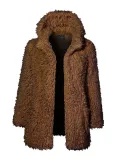 Women Faux Fur Fuzzy Fluffy Sherpa Coat Teddy Bear Coats With Hoodie