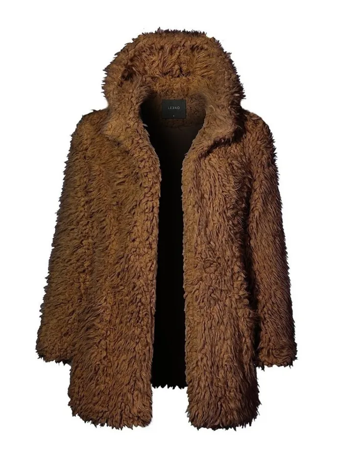 Women Faux Fur Fuzzy Fluffy Sherpa Coat Teddy Bear Coats With Hoodie