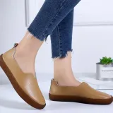 Solid Color Proof-water Platform Casual All Season Flat Heel Loafers
