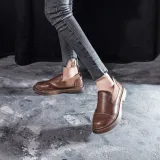 Women Casual Panel Summer Low Heel Oxfords Shoes