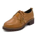 Women PU Loafers Casual Comfort Tassel Slip On Shoes