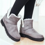 Women Fashion Suede Ankle Cotton Booties Snow Boots Suede
