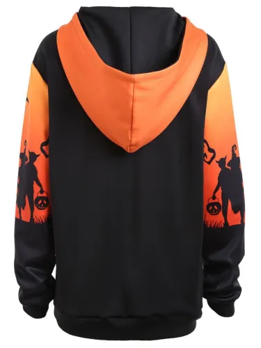 Long Sleeve Halloween Hoodie Pockets Hoodies