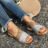 Women Daily Low Heel Panel Sandals