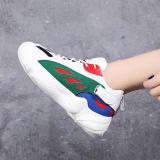 Women Mesh Fabric Athletic Shoes Lace-Up Sneakers