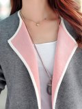 Shawl Collar Long Sleeve Pockets Plus Size Coat