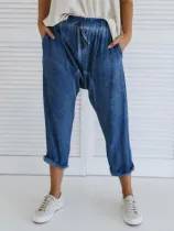 Plus Size Casual Pockets Pants