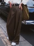 Vintage Brown Daily Casual French Style Bottom Pants