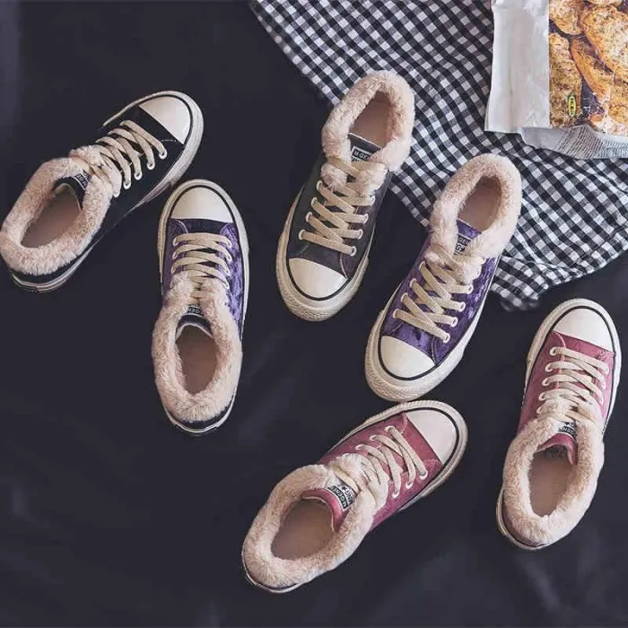 Women Athletic Faux Suede Lace-up Spring/Fall Flats Casual Winter Booties
