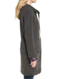 Cotton-Blend Solid Hoodie Casual Outerwear
