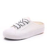 White Flat Heel Lace-up Daily Spring/Fall Loafers